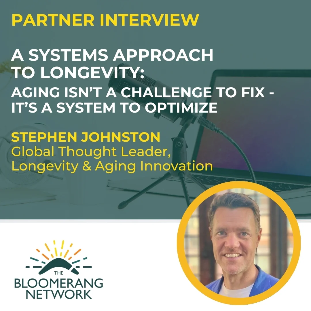 Stephen Johnson speaks on A Systems Approach to Longevity: Aging isnt a challenge to fix - it's a system to optimize